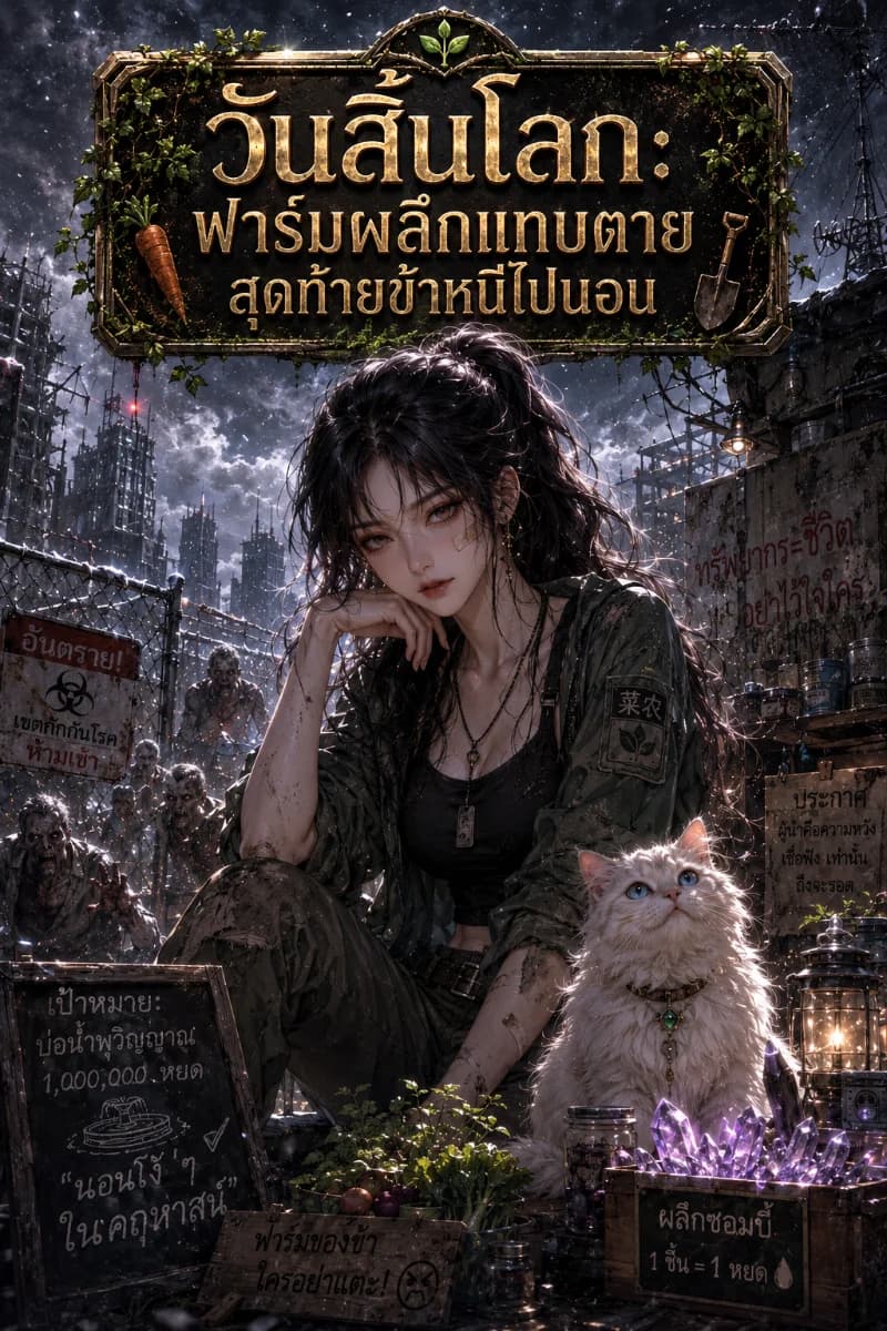 【🧟♀️ จบแล้ว】วันสิ้นโลก: ฟาร์มผลึกแทบตาย สุดท้ายข้าหนีไปนอน|เอาชีวิตรอด, สร้างมิติ, ตลกร้าย🧟♀️💤